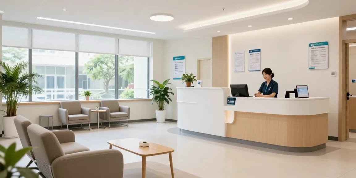 Private psychiatric assessment in a modern health clinic, showcasing compassionate patient care.