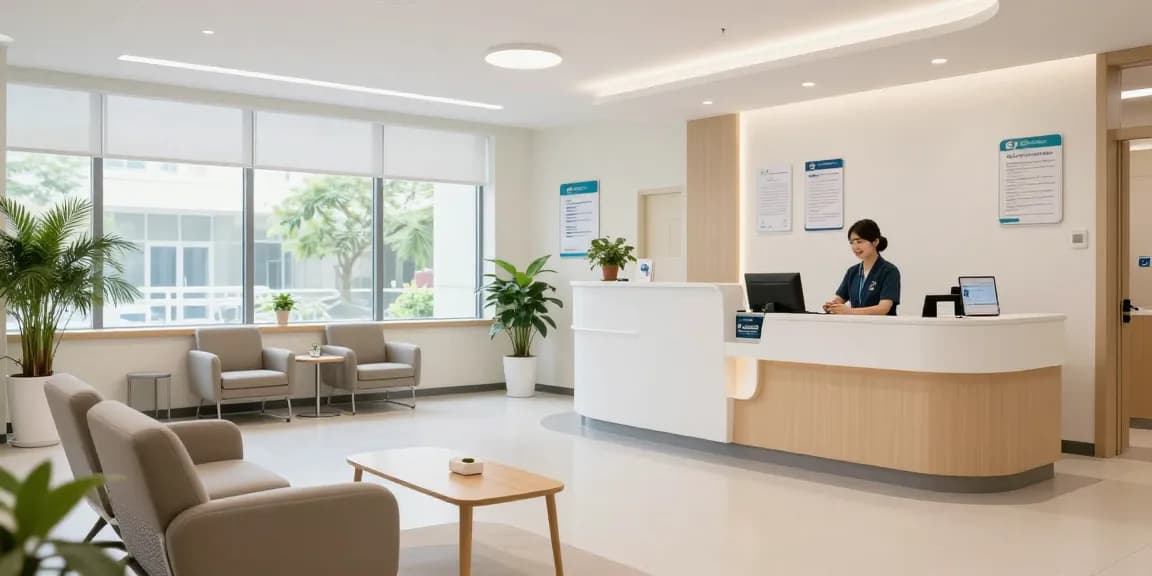 Private psychiatric assessment in a modern health clinic, showcasing compassionate patient care.
