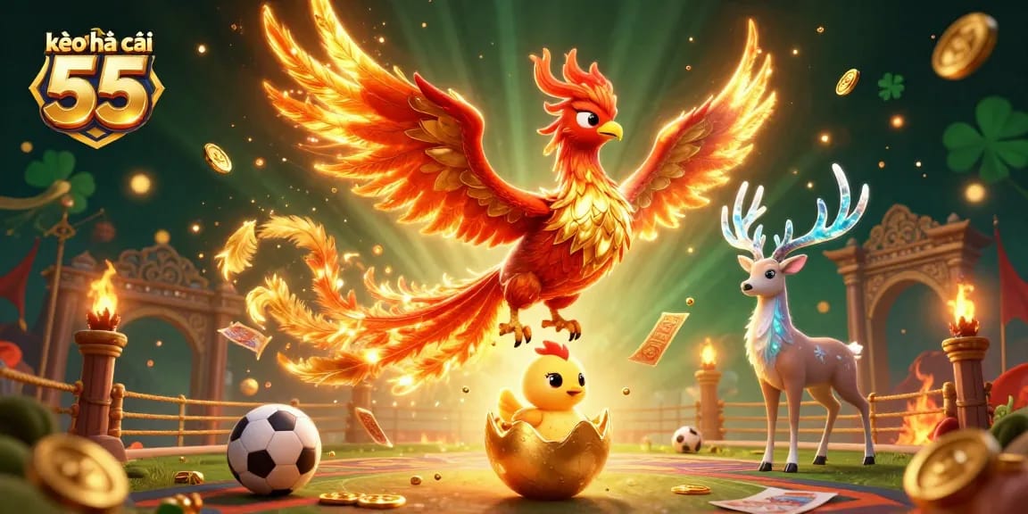Experience the excitement of kèo nhà cái 55 with dynamic sports betting elements and vibrant characters.