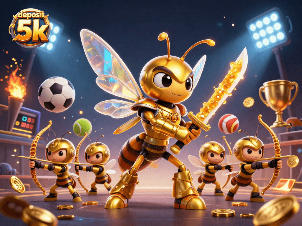 Bet on exciting games and deposit 5k for a chance at thrilling rewards in this vibrant casino scene.