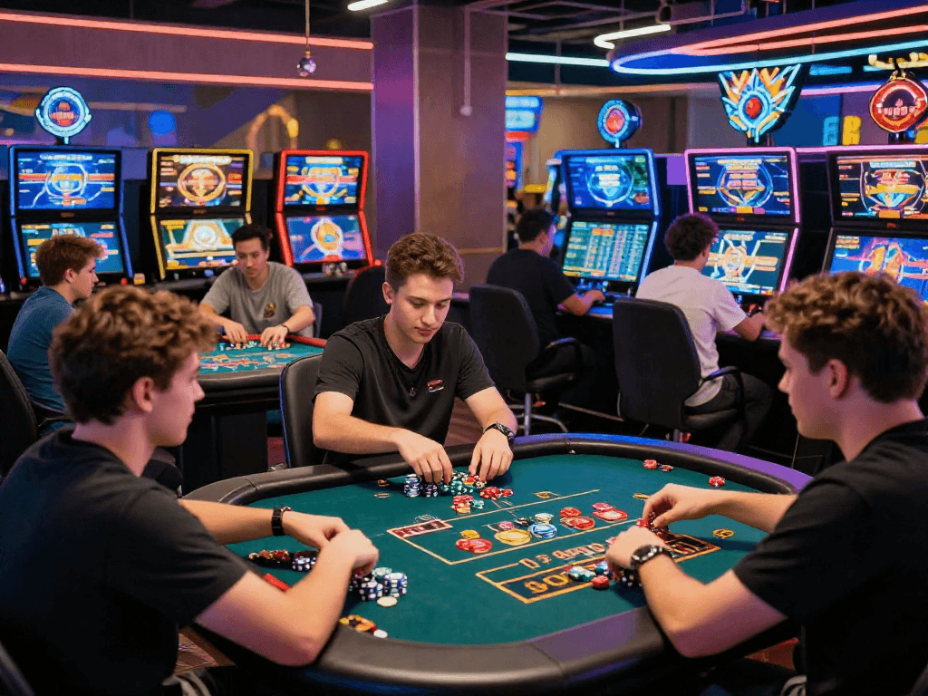 sòng bạc Jin88 - Người chơi tham gia các trò chơi trực tuyến sôi động trong môi trường casino hiện đại.