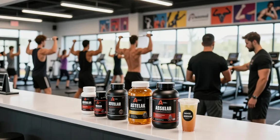 Astera Shop featuring quality steroids in a vibrant gym environment.