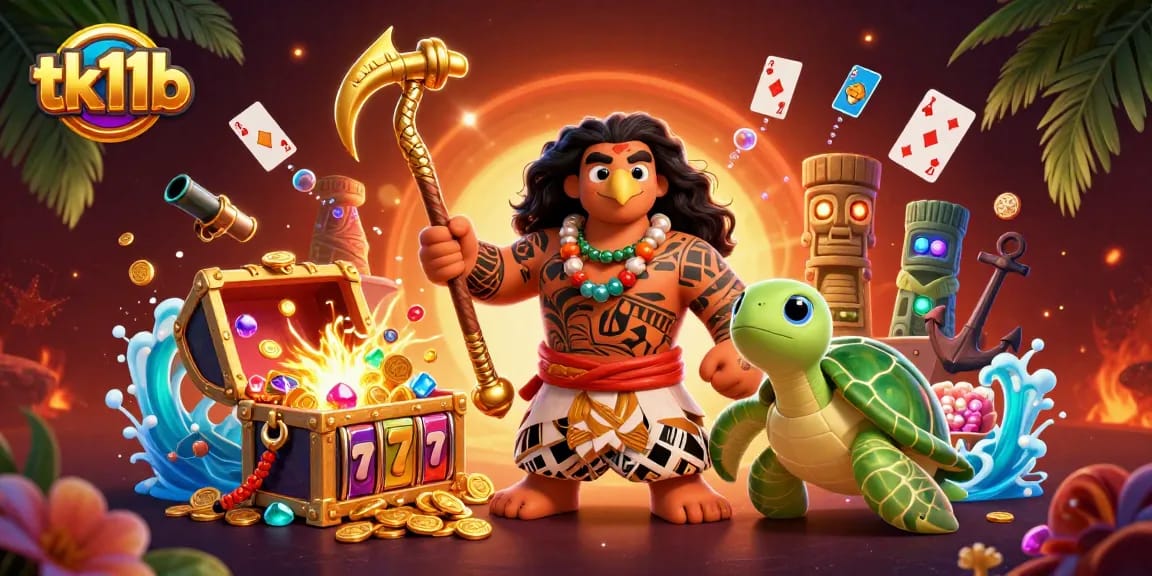 Experience thrilling online gaming at tk11b with vibrant characters and dynamic casino elements.