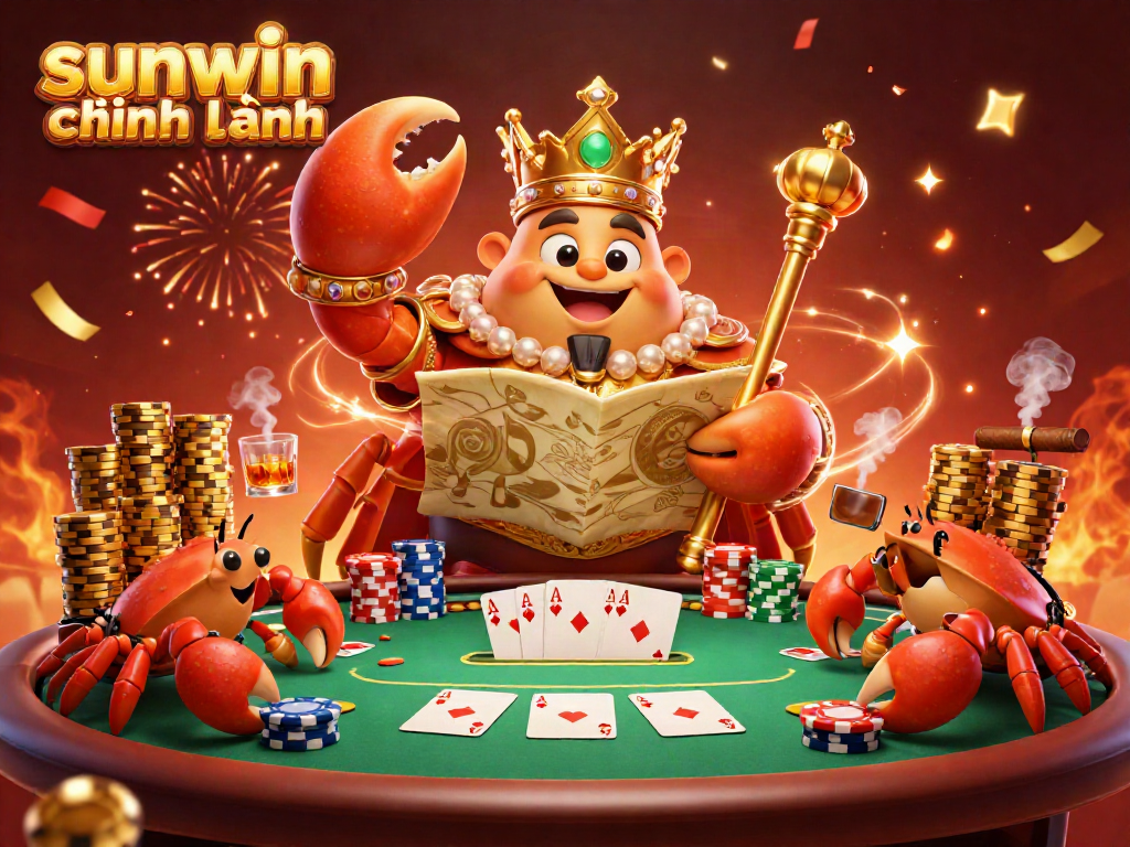Play exciting games at sunwin chính hãng with our golden crab emperor and vibrant casino elements.