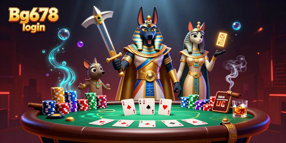 Experience thrilling gameplay with Bg678 login at the vibrant casino, featuring Anubis and Bastet.