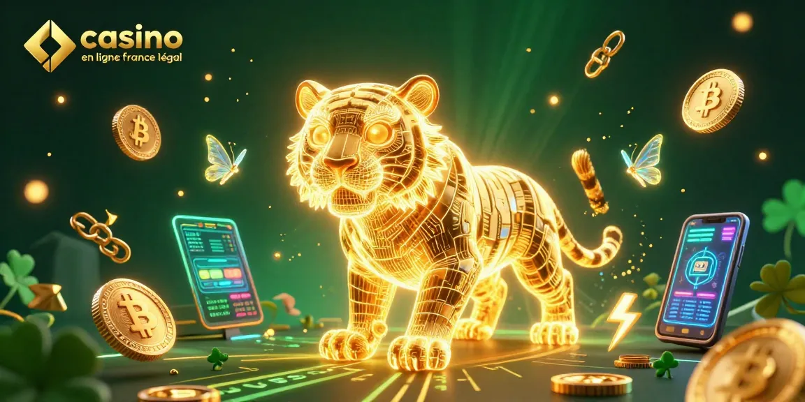 Plongez dans le casino en ligne légal en France avec ce tigre doré dynamique et des pièces de crypto envoûtantes.