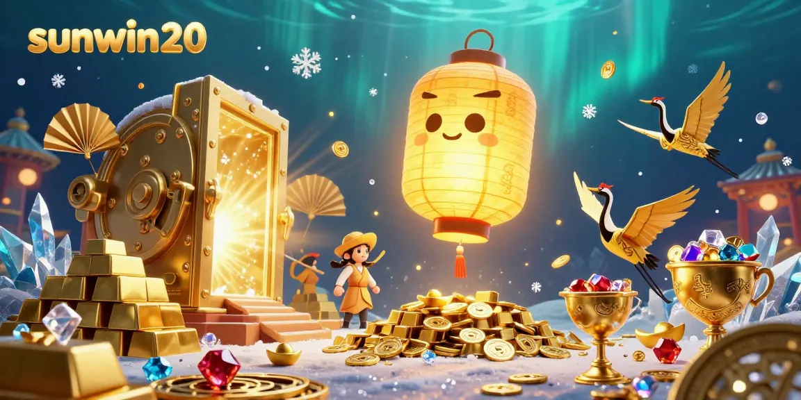 Spin wins at sunwin20, where vibrant gold treasures and characters create a dynamic casino atmosphere.