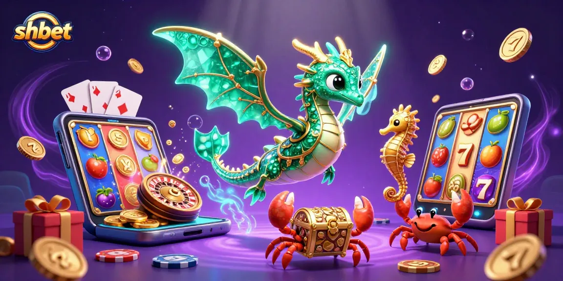 Engage with shbet's vibrant casino world featuring a mystical sea dragon and exciting slot games.