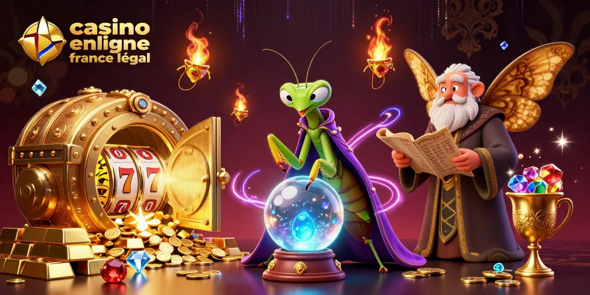 Ressentez la magie des jeux de casino en ligne France légal avec une scène vibrante d'illustration 3D.