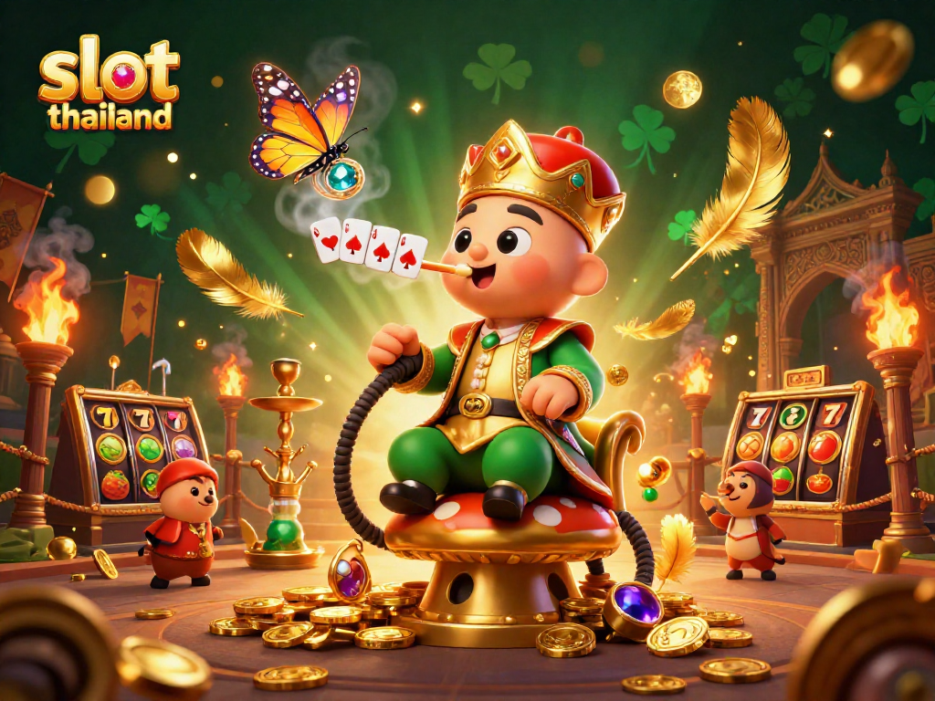 Experience thrilling slot excitement in Thailand with a vibrant 3D illustration.