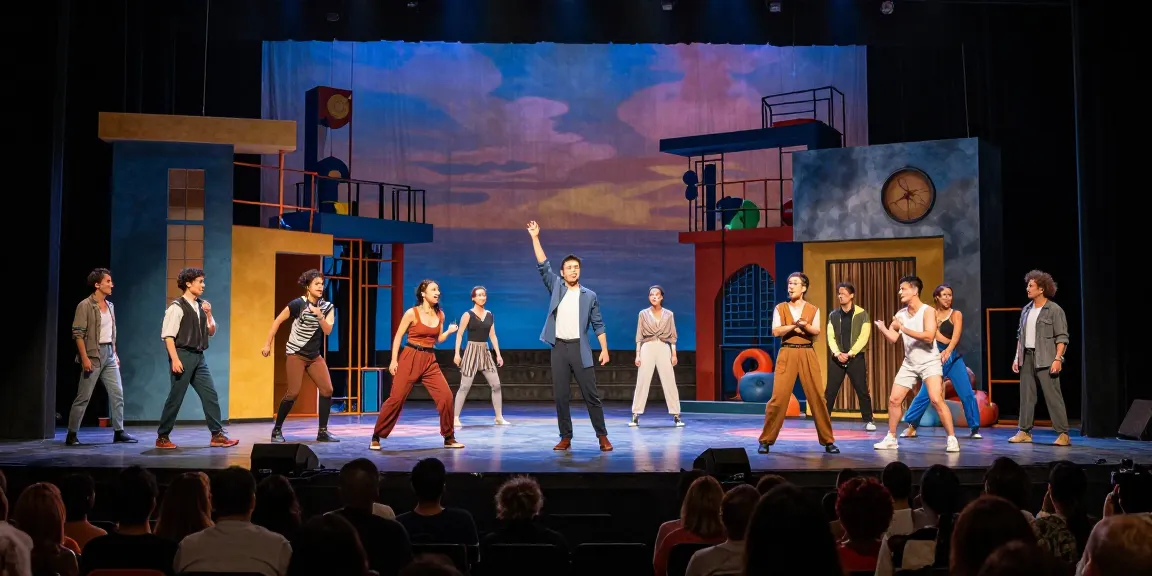 rokok88 vibrant theatre performance with diverse actors captivating audience