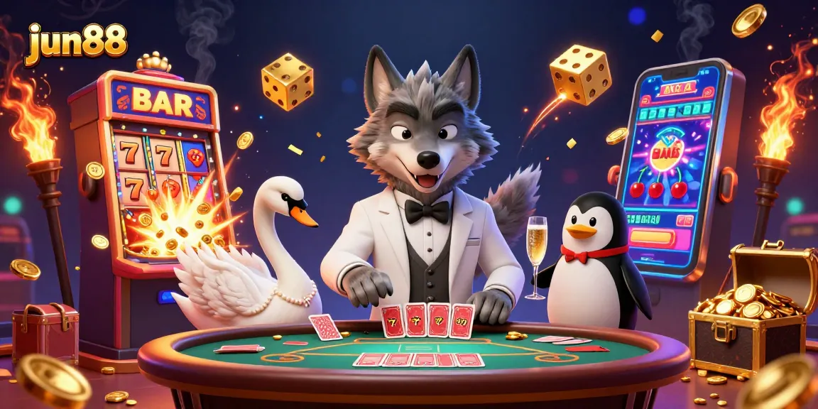 Experience thrilling gameplay at jun88 with lively characters and dynamic casino elements.