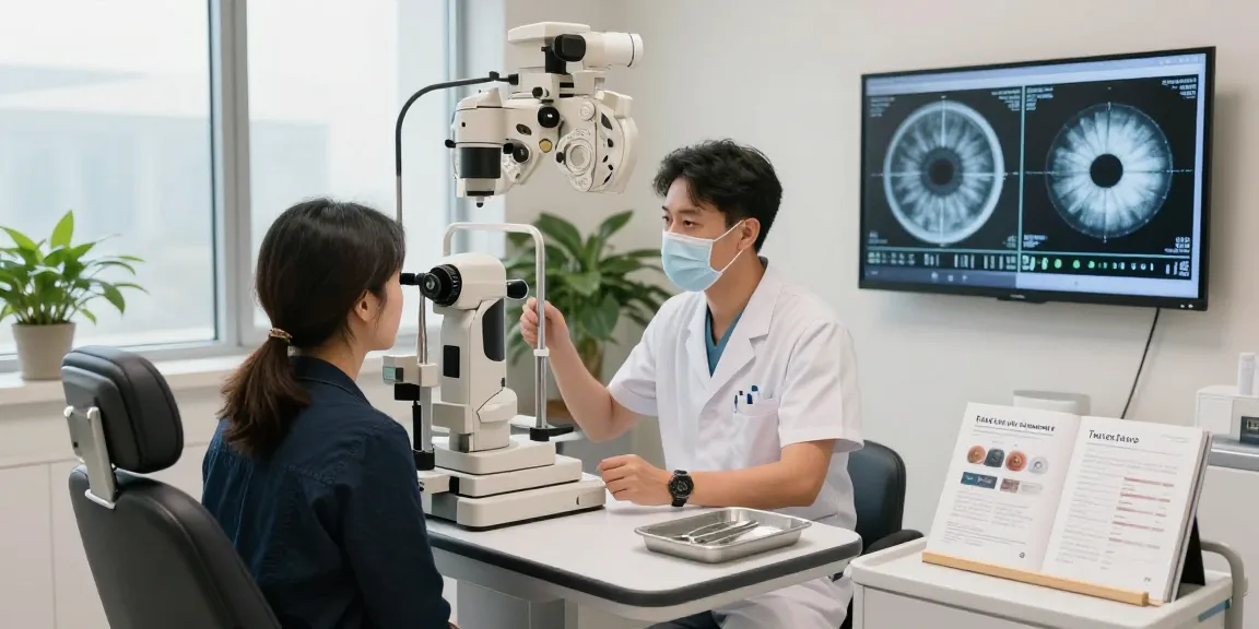 Patient consultation at SNU Eye Clinic focusing on ICL ml vision correction services.