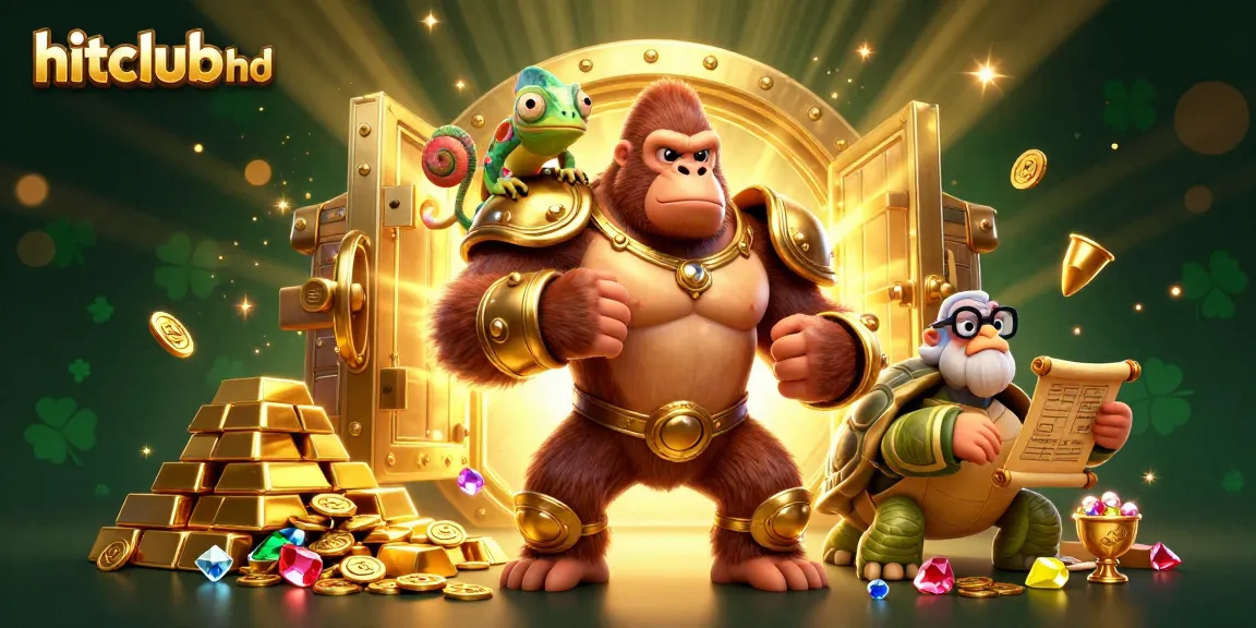 Experience the thrill of hitclubhd with a vibrant 3D casino scene filled with treasures.