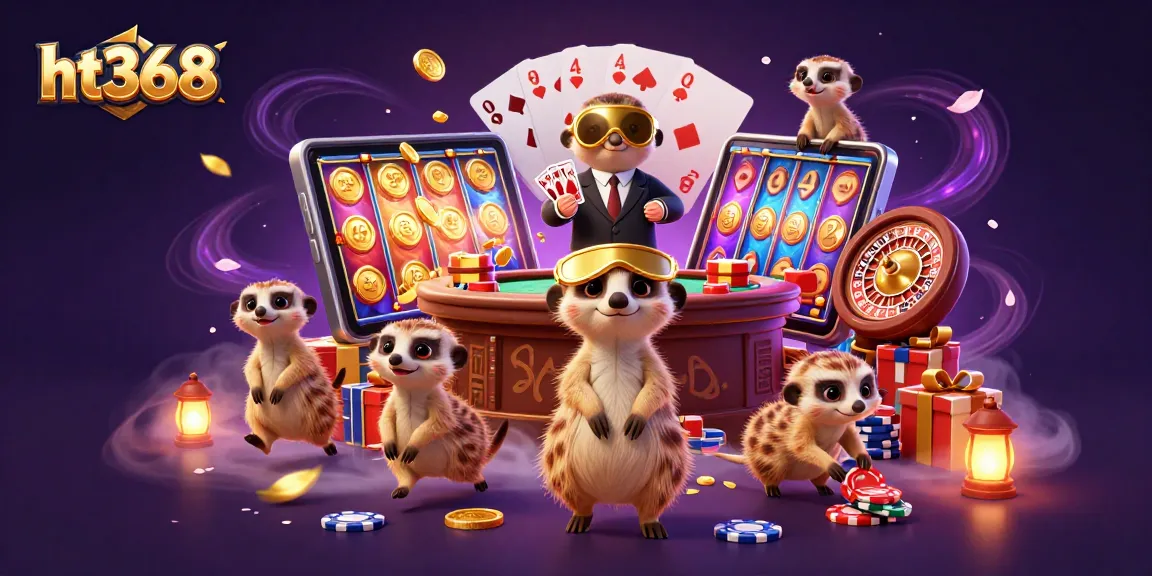 Engage in the lively world of ht368 with meerkats running a bustling casino game