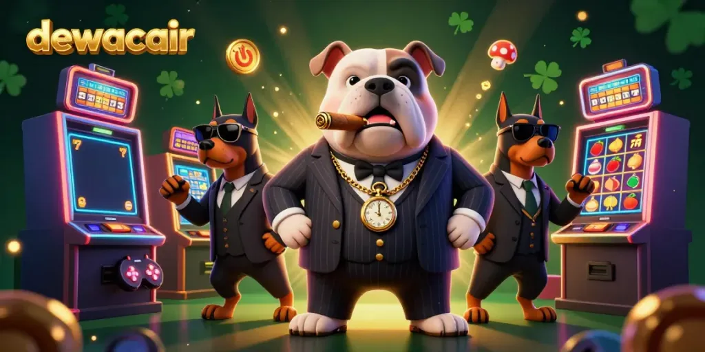 Experience thrilling gameplay with the dewacair mafia in vibrant casino 3D illustration.
