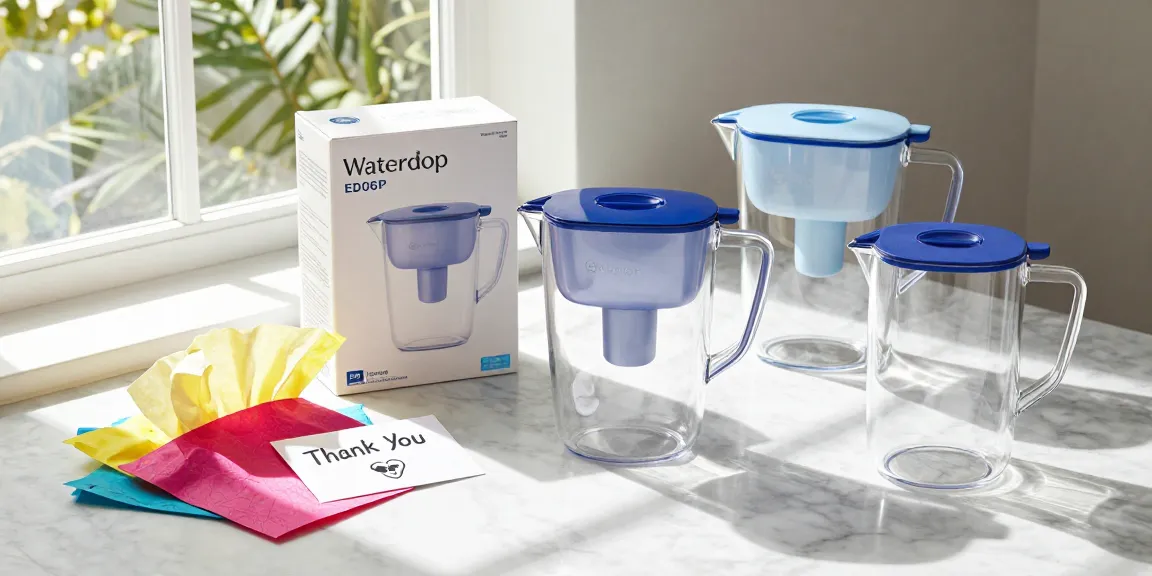 Waterdrop ED06P Electric Water Filter Pitcher review on e-commerce platform with top deals and buyer's guide.