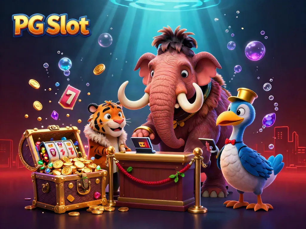 Join the fun at a PG Slot casino with unique characters and vibrant gaming elements.