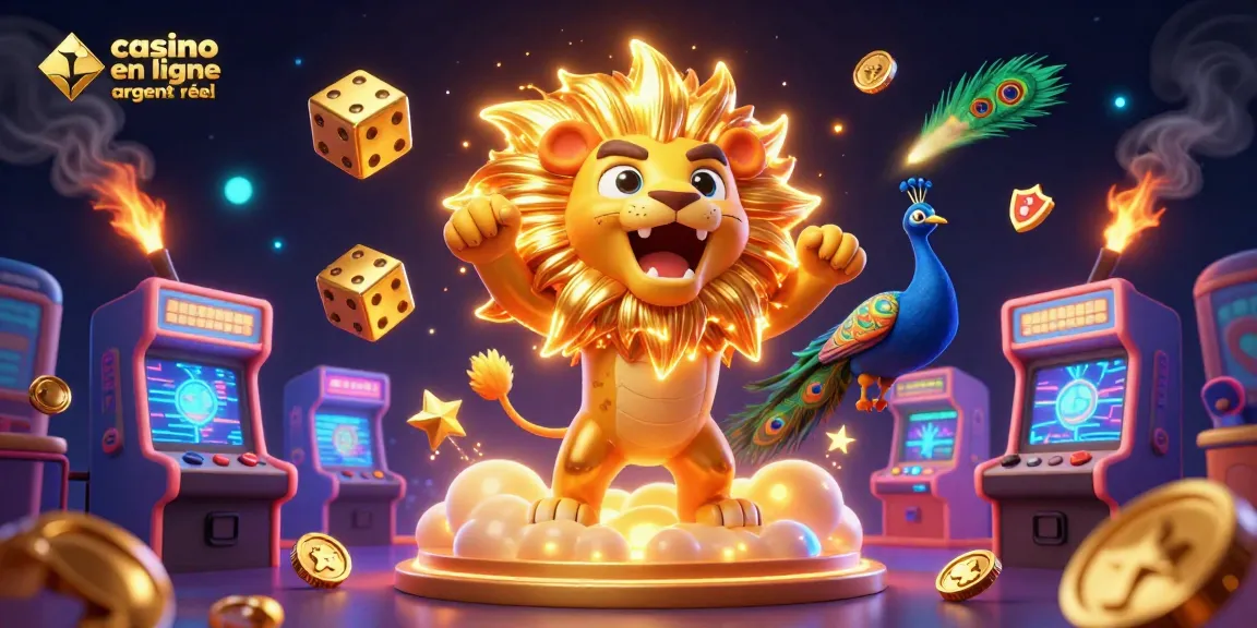 Jouez sur un casino en ligne argent réel avec des jeux dynamiques, un lion solaire et des dés dorés.