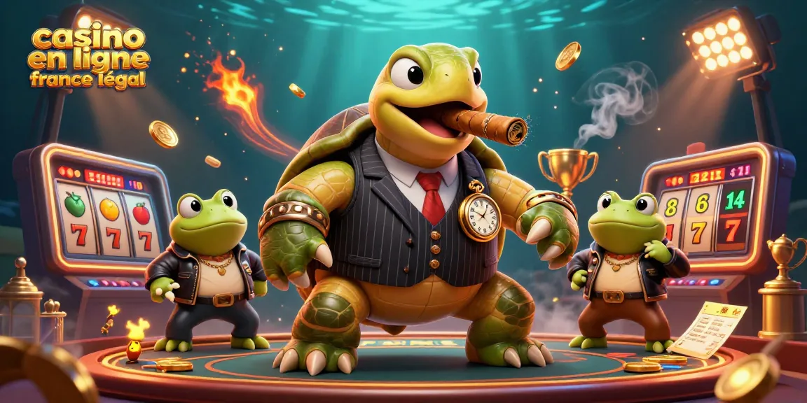 Jouez sur un casino en ligne légal en France avec un personnage principal amusant entouré d'éléments captivants.