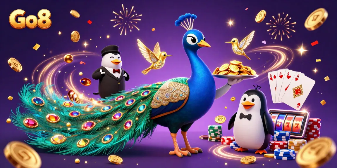 Engage with Go8 through thrilling gaming adventures with vibrant characters and dazzling casino elements.