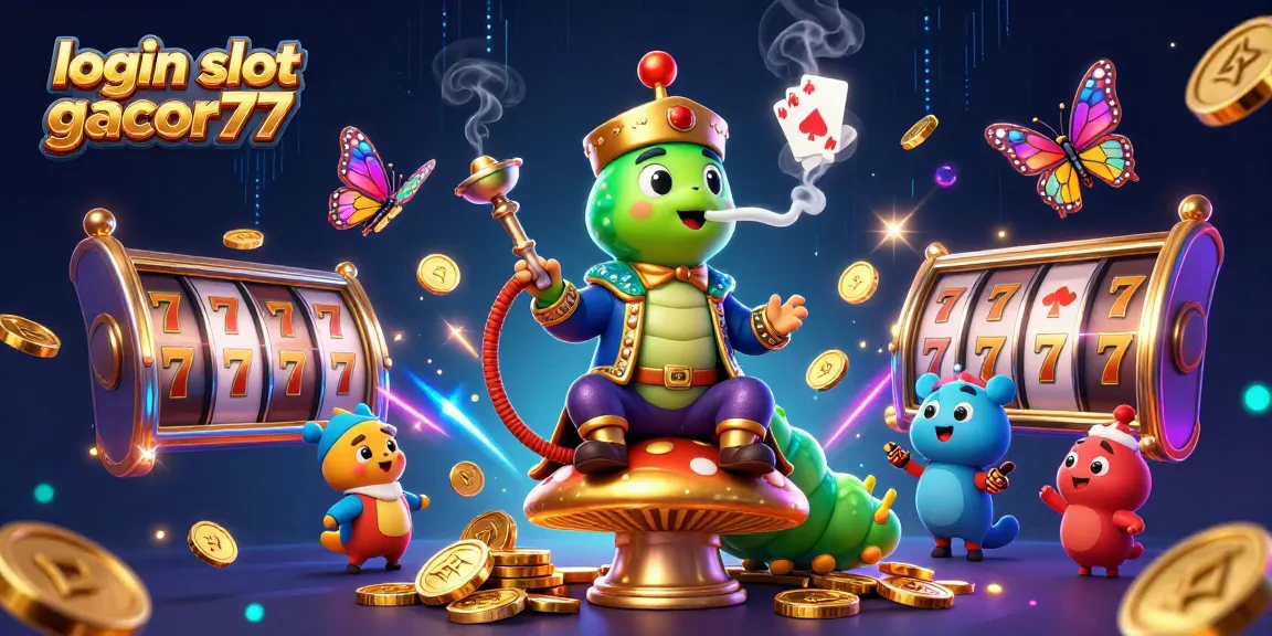 Spin to win with login slot gacor77: A captivating illustration of a vibrant casino scene.