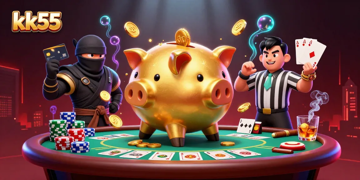 Experience thrilling gameplay at kk55 with a dynamic 3D casino showdown featuring unique characters and vibrant elements.